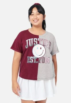 ADJMI Split Graphic Oversized SS Tee- Branded W. Scrunchy