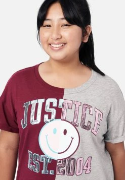 ADJMI Split Graphic Oversized SS Tee- Branded W. Scrunchy