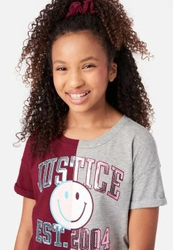 ADJMI Split Graphic Oversized SS Tee- Branded W. Scrunchy