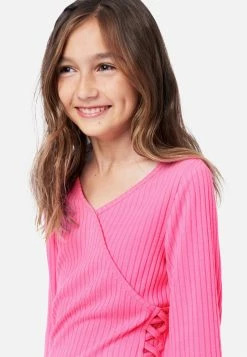 Adjmi Ribbed Lace-Up Wrap Top Tops