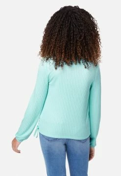 Adjmi Ribbed Lace-Up Wrap Top Tops