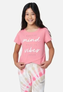 Adjmi Tops Graphic Cross-Front Tee