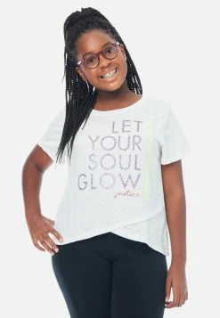 Adjmi Tops Graphic Cross-Front Tee