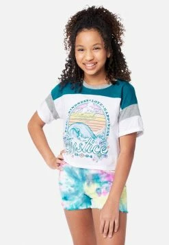 Adjmi Tops Color Block Graphic Tee