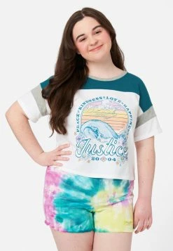 Adjmi Tops Color Block Graphic Tee