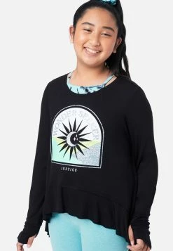 Adjmi Collection X By Justice Graphic Layered Top