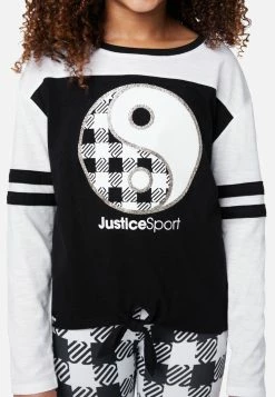 Adjmi J Sport Graphic Tie-Front Tee