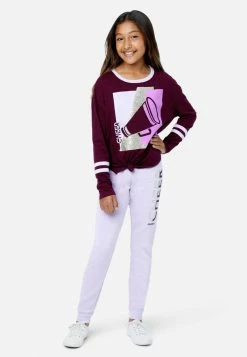 Adjmi Sports Graphic Tie-Front Tee Tops