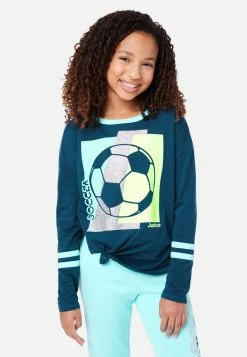 Adjmi Sports Graphic Tie-Front Tee Tops