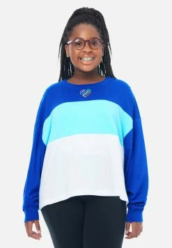 Adjmi Color Block Crop Sweatshirt Tops
