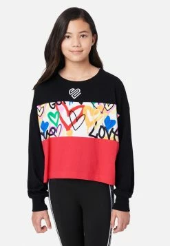 Adjmi Color Block Crop Sweatshirt Tops