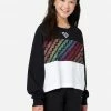 Adjmi Color Block Crop Sweatshirt