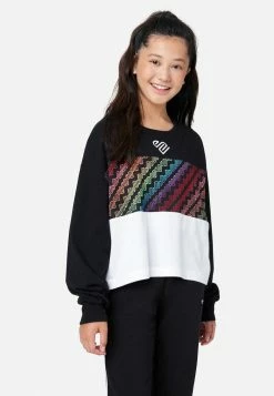 Adjmi Color Block Crop Sweatshirt