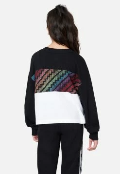 Adjmi Color Block Crop Sweatshirt