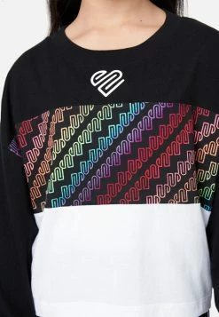 Adjmi Color Block Crop Sweatshirt