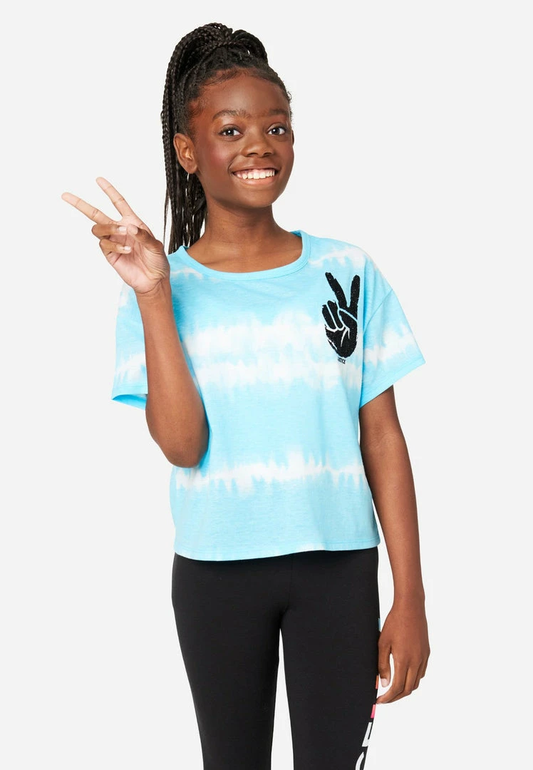 Adjmi Tie-Dye Scoop Neck Tee Tops 3 Adjmi Tie-Dye Scoop Neck Tee Tops