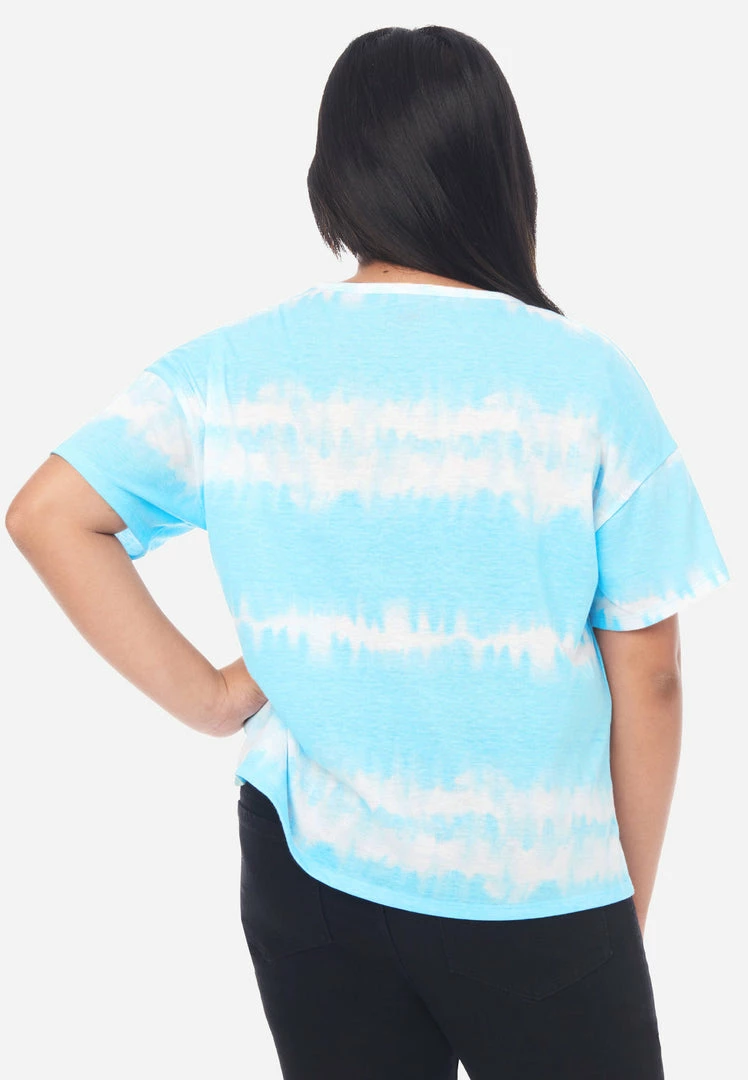 Adjmi Tie-Dye Scoop Neck Tee Tops 8 Adjmi Tie-Dye Scoop Neck Tee Tops