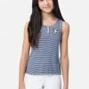 Adjmi Tops Striped Graphic Henley Tank