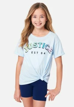 Adjmi Tops Graphic Tie-Front Tee