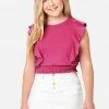 Adjmi Tops Ruffle Sleeveless Top