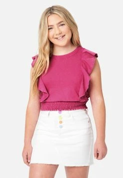 Adjmi Tops Ruffle Sleeveless Top