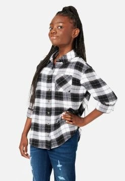 Adjmi Plaid Button-Up Top