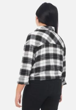 Adjmi Plaid Button-Up Top