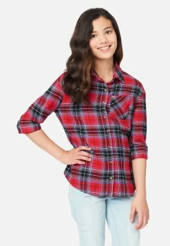 Adjmi Tops Plaid Button-Up Top