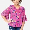 Adjmi Patterned Notch Neck Top Tops