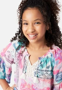 Adjmi Patterned Notch Neck Top