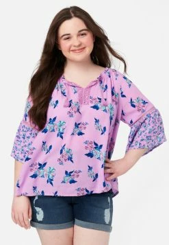 Adjmi Patterned Notch Neck Top