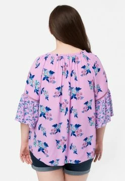 Adjmi Patterned Notch Neck Top