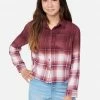 ADJMI Dip Dye LS Plaid Button Up