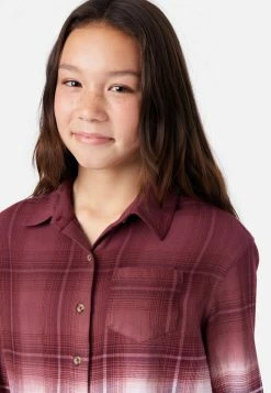 ADJMI Dip Dye LS Plaid Button Up