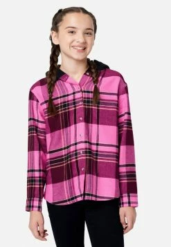 Adjmi Plaid Faux Sherpa-Lined-Hood Shirt