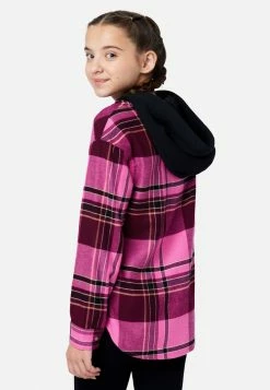 Adjmi Plaid Faux Sherpa-Lined-Hood Shirt