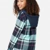 Adjmi Tops Plaid Faux Sherpa-Lined-Hood Shirt