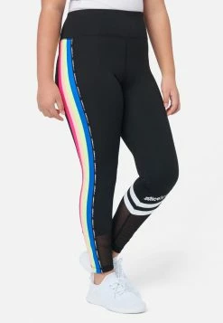 Adjmi J Sport Stripe Full-Length Leggings Bottoms