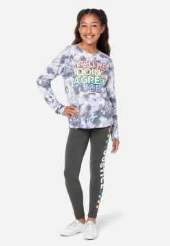 ADJMI Graphic Full Length Leggings Bottoms