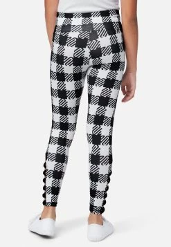 Adjmi Bottoms J Sport Patterned Lace-Up Full-Length Leggings