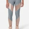 Adjmi Bottoms Shine Color Block Full-Length Leggings