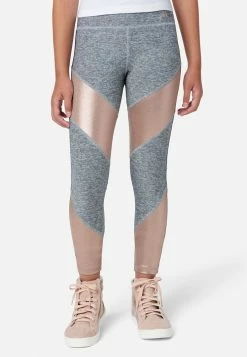 Adjmi Bottoms Shine Color Block Full-Length Leggings