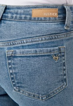 ADJMI Bottoms Medium Wash Patchwork Mini Mom Jeans