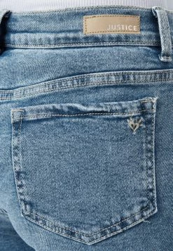 ADJMI Bottoms Medium Wash Patchwork Mini Mom Jeans