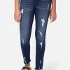 Adjmi Bottoms Destructed Pull-On Jean Leggings 1 Adjmi Bottoms Destructed Pull-On Jean Leggings