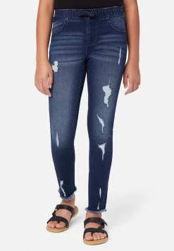 Adjmi Bottoms Destructed Pull-On Jean Leggings