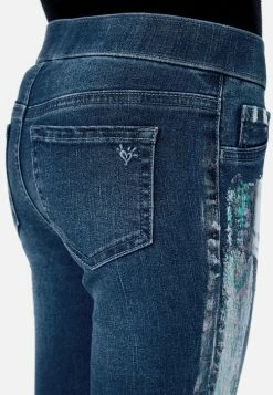 Adjmi Paint Stripe Pull-On Jean Leggings 8 Adjmi Paint Stripe Pull-On Jean Leggings