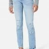 Adjmi Bottoms Destructed Mid-Rise Jean Leggings