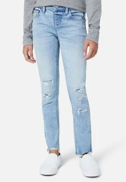 Adjmi Bottoms Destructed Mid-Rise Jean Leggings