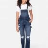 ADJMI Dark Wash Distressed Jean Overalls